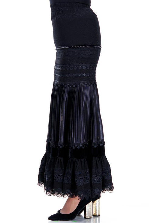 Fusta neagra vascoza  Liza Panait Liza Panait Online Boutique